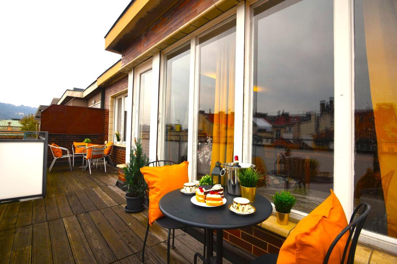 Waterfront River Side Roof Top Apartment - Terrace With City View Prague Extérieur photo